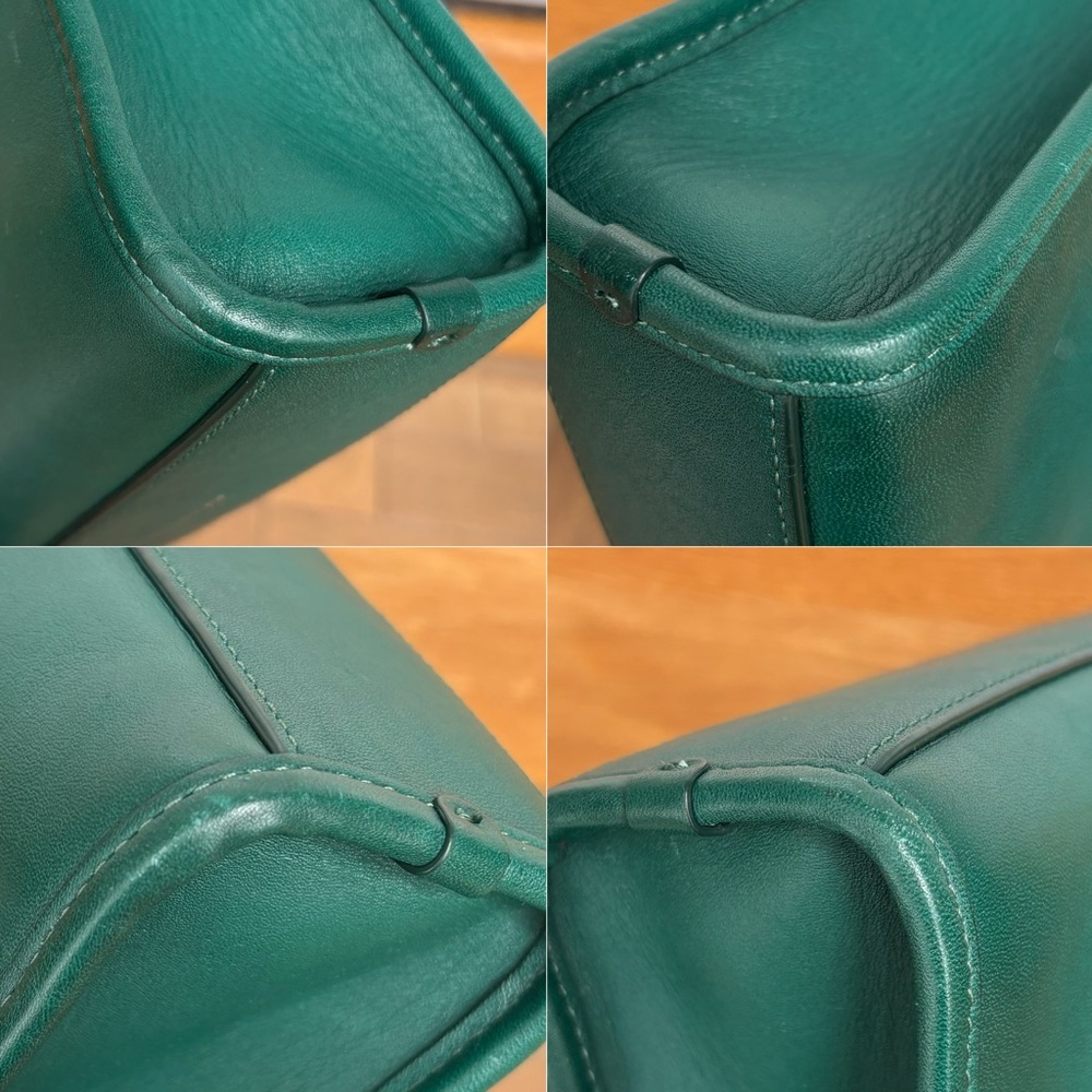 COACH Turnlock Shoulder Bag Green - Picture 9 of 16